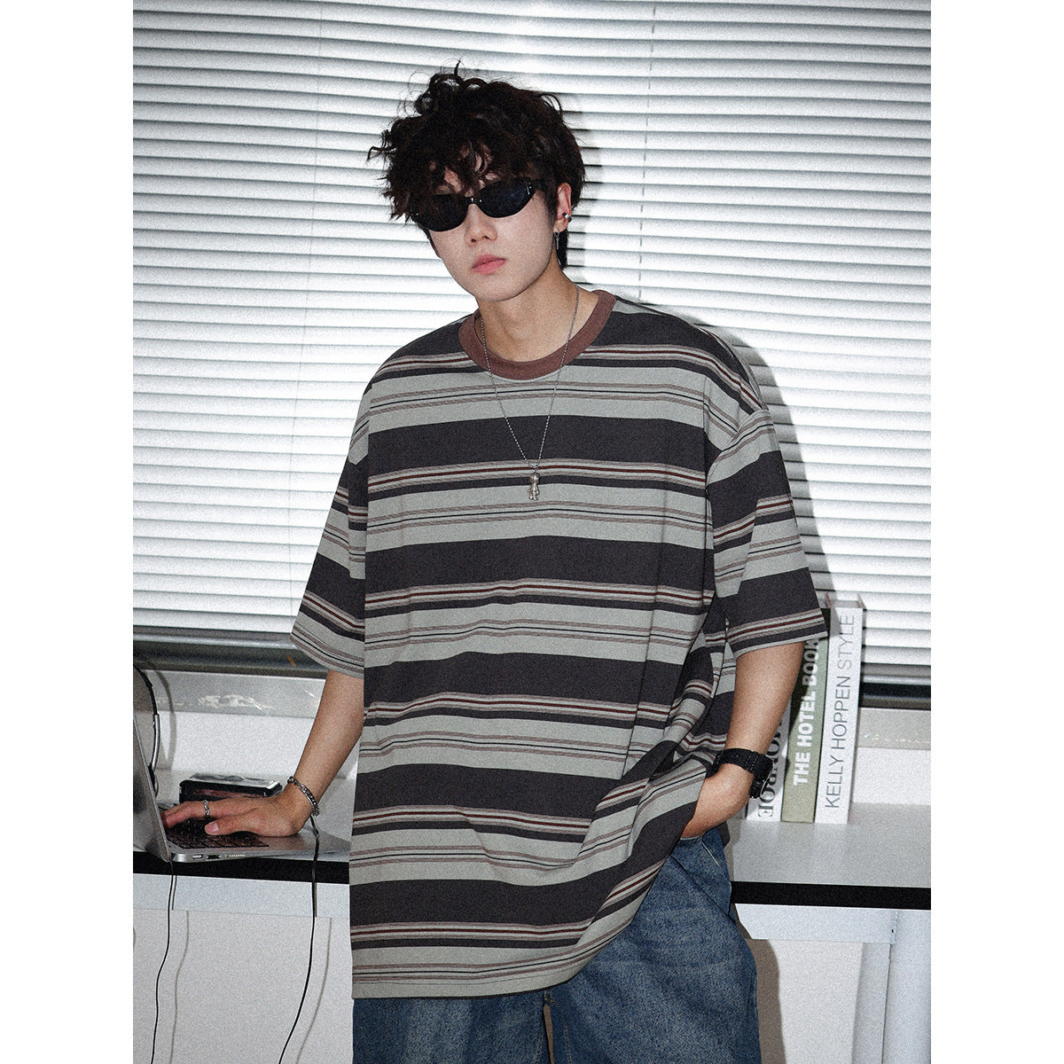 American Lovers Wild Loose Bottoming Shirt Half Sleeve Tee