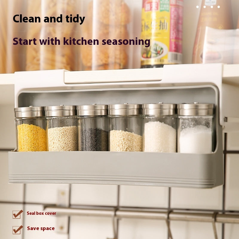 Seasoning Bottle Kitchen Hanging Storage Rack Household Punch-free Kitchen Gadgets null