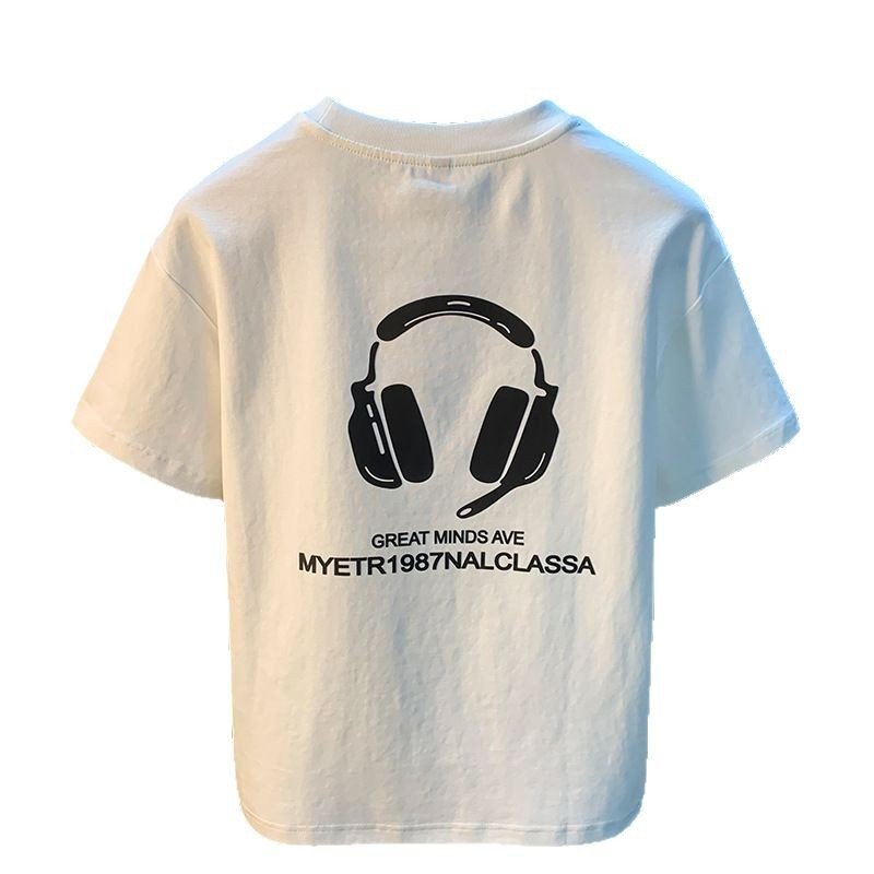 100 Cotton Coat Summer Men's Printed T-shirt Black 190g 100 Cotton Coat Summer Men's Printed T-shirt - shop_name