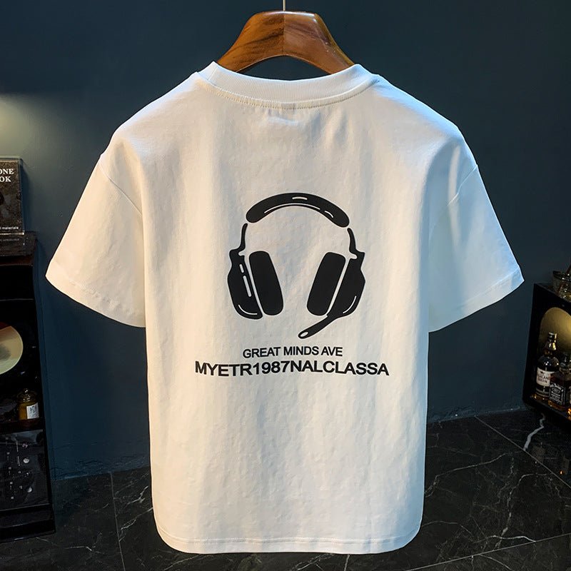 100 Cotton Coat Summer Men's Printed T-shirt Black 190g 100 Cotton Coat Summer Men's Printed T-shirt - shop_name