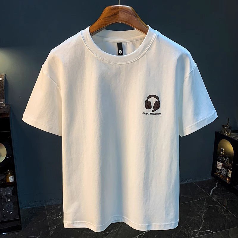 100 Cotton Coat Summer Men's Printed T-shirt Black 190g 100 Cotton Coat Summer Men's Printed T-shirt - shop_name