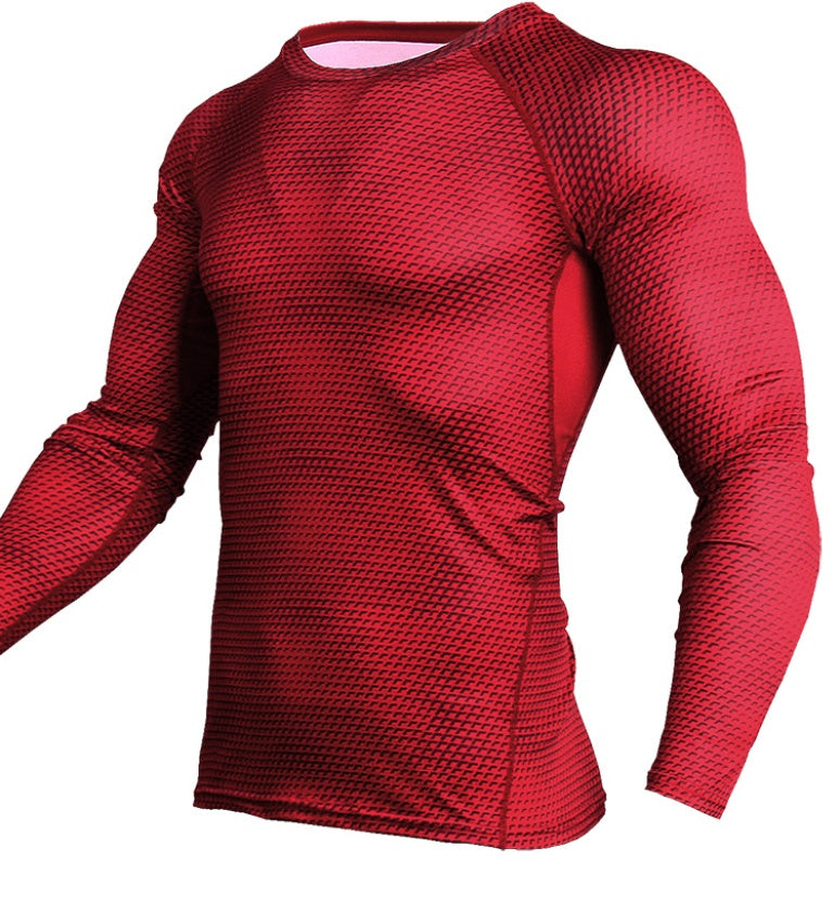 Men Gym Running Shirt Quick Dry Breathable Fitness Sport Shirt null