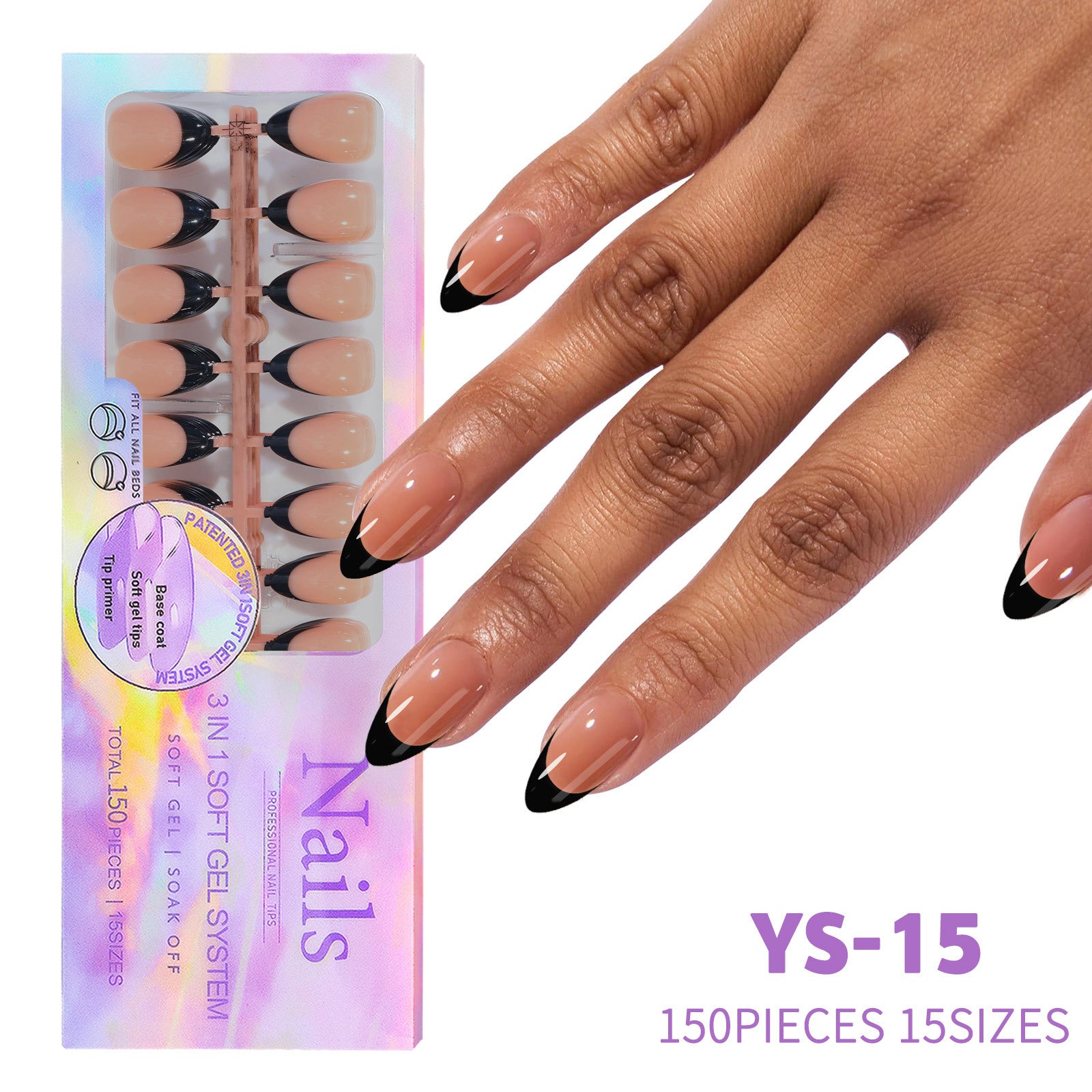 Non Marking Wearable Detachable French Style Nail Patch