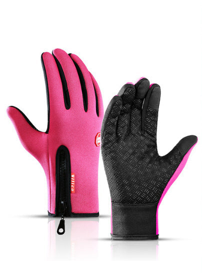 Winter Gloves Touch Screen Riding Motorcycle Sliding Waterproof Sports Gloves With Fleece null