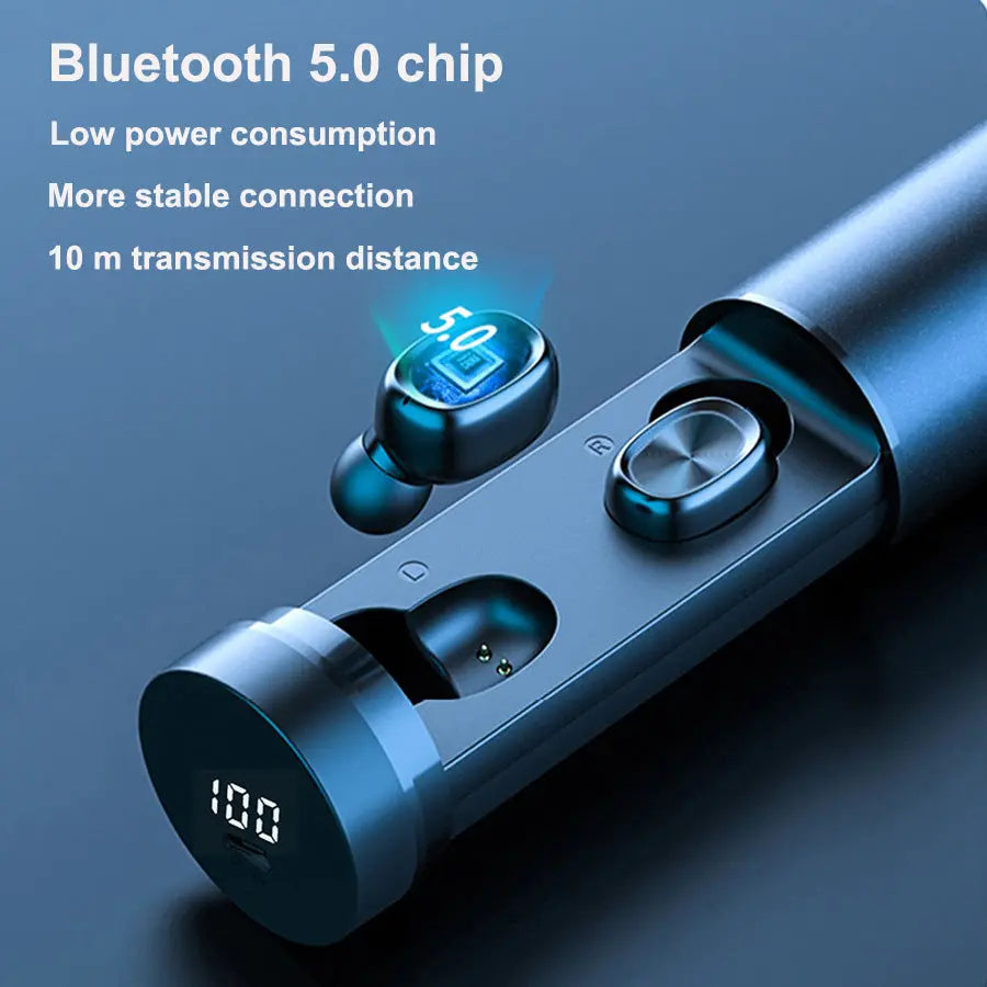 Bluetooth Earphone 5.0 Wireless 8D HIFI Sport MIC Earbuds Gaming Music Headset null