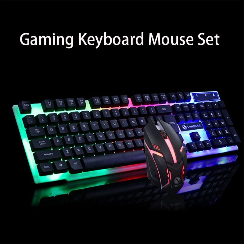 GTX300 Gaming CF LOL Gaming Keyboard Mouse Glowing Set null