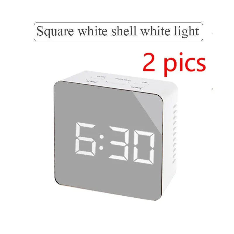 Digital LED multi-function mirror clock null