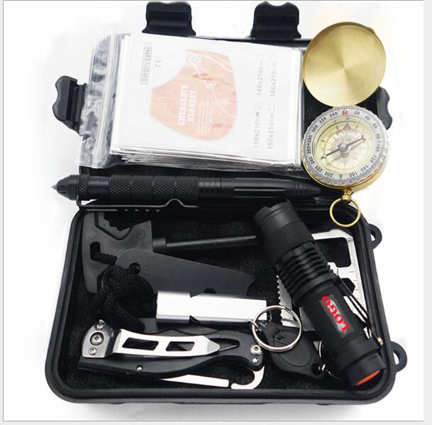 Kit de survie multifonctionnel de premiers secours SOS pour l'aventure