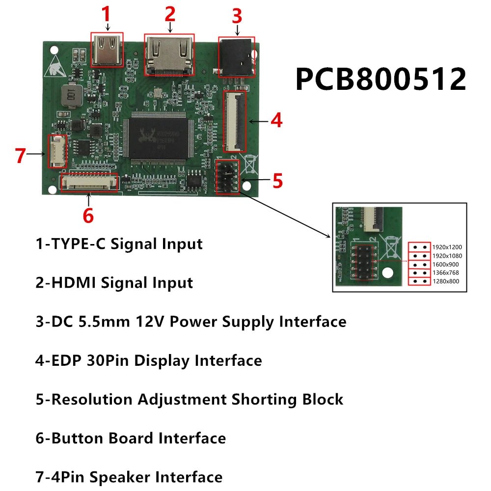 11.6 - Inch Portable Kit Touchscreen Monitor HD HDMI/USB - C Display With Multi - Touch Support For PC, Raspberry Pi,Dev Boards 1366x768 11.6 - Inch Portable Kit Touchscreen Monitor HD HDMI/USB - C Display With Multi - Touch Support For PC, Raspberry Pi,Dev Boards - shop_name