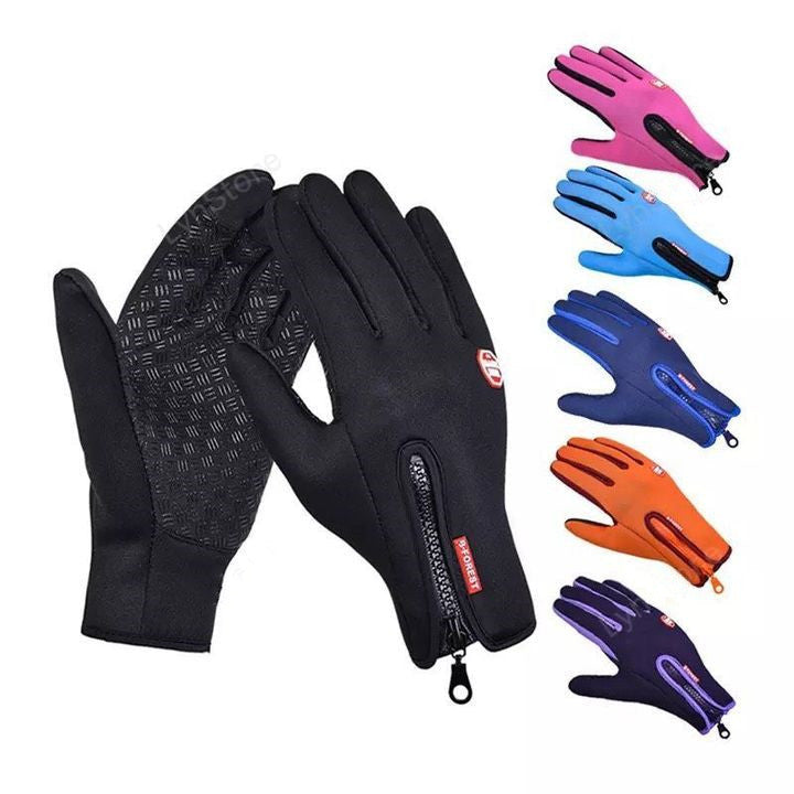 Winter Gloves Touch Screen Riding Motorcycle Sliding Waterproof Sports Gloves With Fleece null