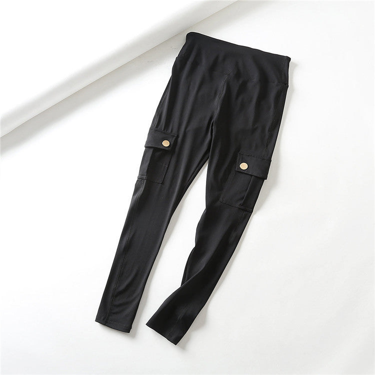 Skinny slim high elastic gym pants null