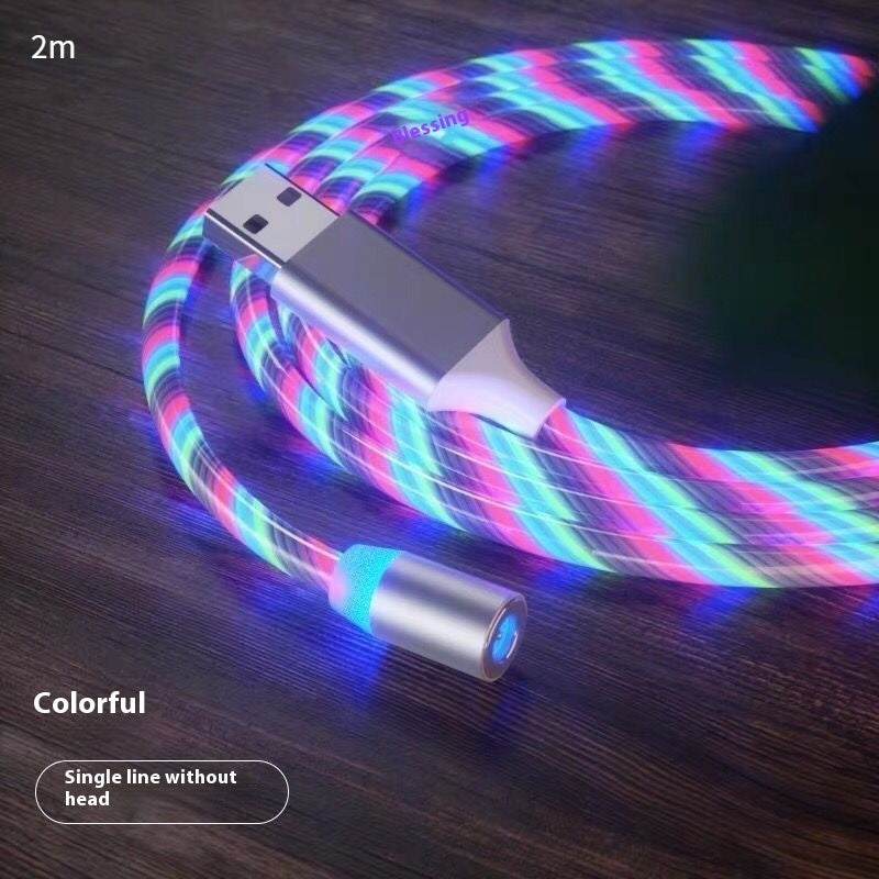 Magnetic Charging Cable Streamer Fast Charging Cable Lighting Micro USB Cable LED Magnet Charger Type-C Cable null