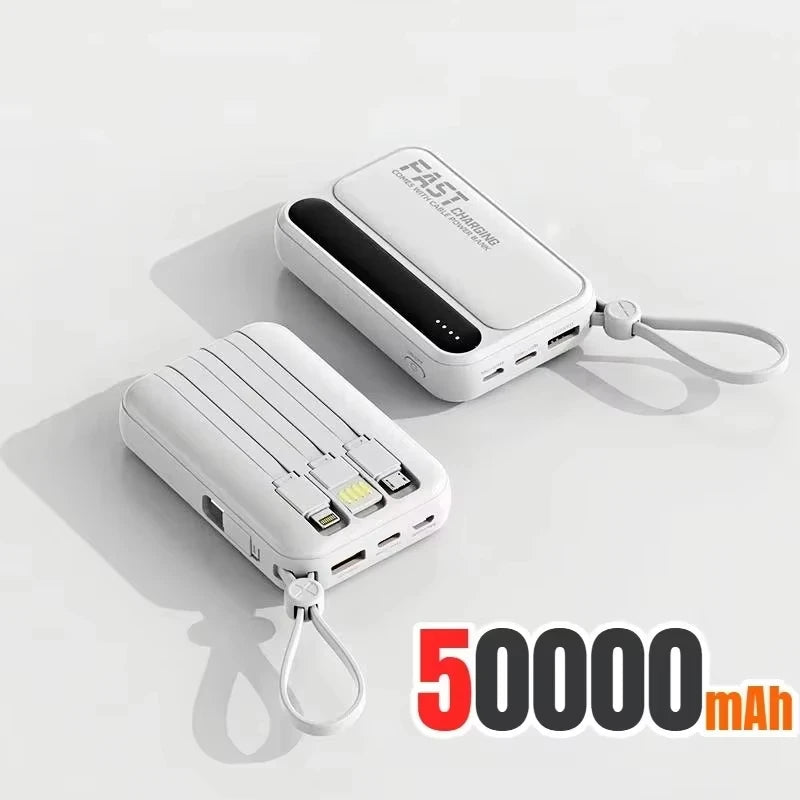 120W 500000mAh PowerBank Large Capacity 4 In1 Cables Intelligent Digital Display Light Portable Powerbank For iPhone Huawei 2026 White 50000mAh 120W 500000mAh PowerBank Large Capacity 4 In1 Cables Intelligent Digital Display Light Portable Powerbank For iPhone Huawei 2026 - shop_name