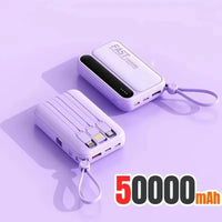 120W 500000mAh PowerBank Large Capacity 4 In1 Cables Intelligent Digital Display Light Portable Powerbank For iPhone Huawei 2026 Purple 50000mAh 120W 500000mAh PowerBank Large Capacity 4 In1 Cables Intelligent Digital Display Light Portable Powerbank For iPhone Huawei 2026 - shop_name