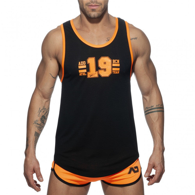 Printed Sports Vest, Breathable And Quick-Drying Fitness Suit null