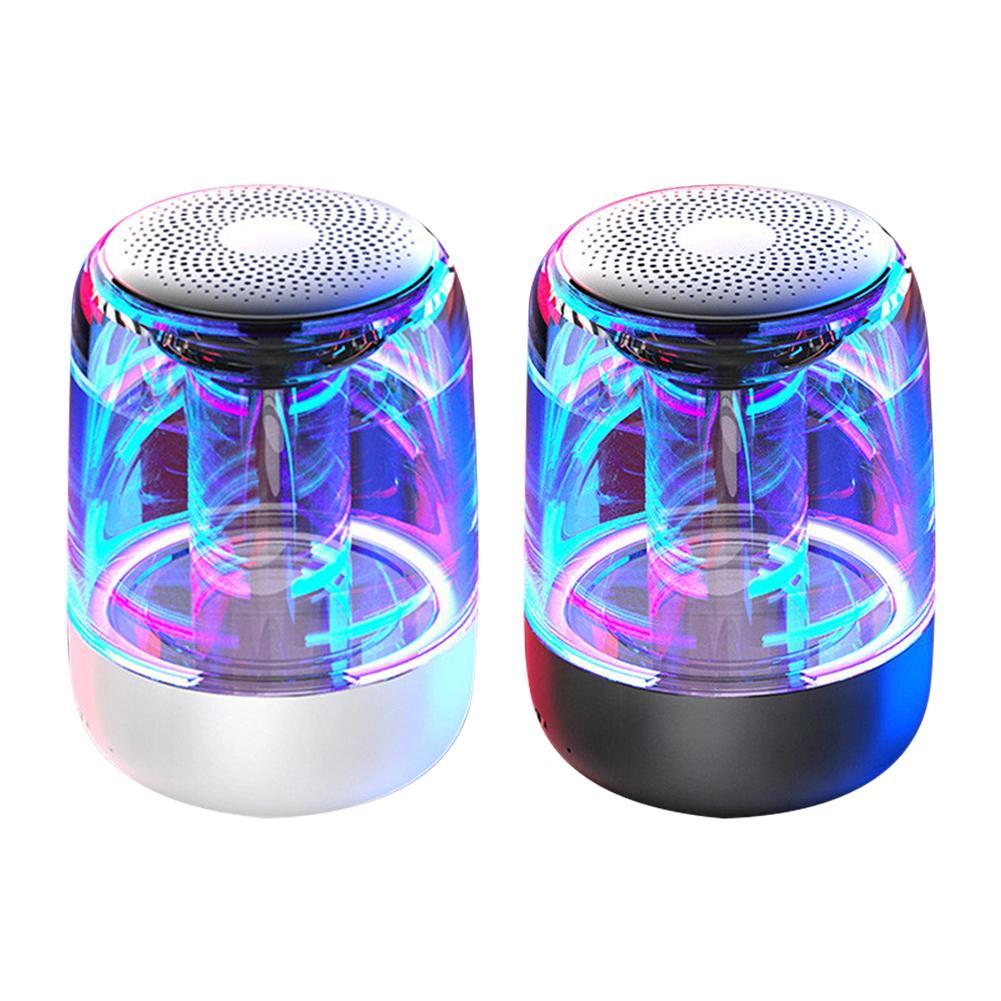 Portable Speakers Bluetooth Column Wireless Bluetooth Speaker Powerful Bass Radio with Variable Color LED Light null