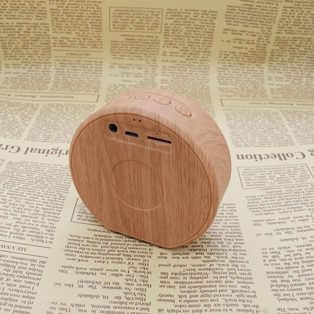 Mini Wood Bluetooth Speaker Portable Outdoor Wireless Support AUX TF null