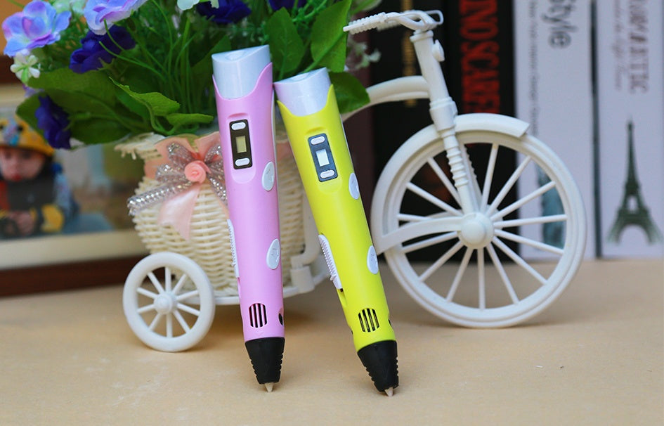 3D print pen 3D pen two generation graffiti 3D stereoscopic paintbrush children puzzle painting toys null