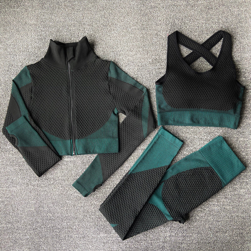 Yoga sets female sport gym suit null