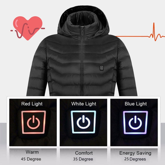 New Heated Jacket Coat USB Electric Jacket Cotton Coat Heater Thermal Clothing Heating Vest Men's Clothes Winter null