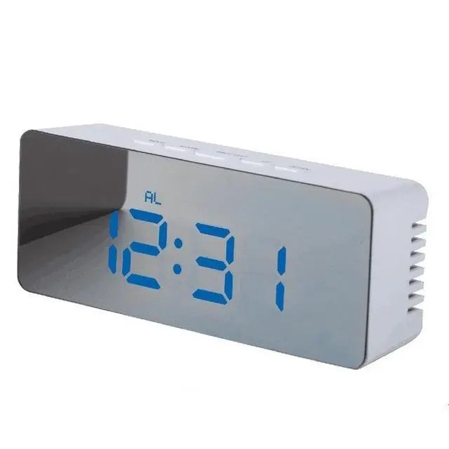 Digital LED multi-function mirror clock null