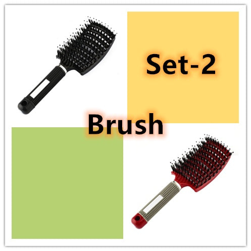 Hairbrush Anti Klit Brushy Haarborstel Women Detangler Hair Brush Bristle Nylon Scalp Massage  Teaser Hair Brush Comb null