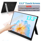 13.3" Portable Touch Screen Monitor IPS Panel USB - C 1200P FHD 60Hz Compatible Travelling Display for PC Laptop Xbox Switch 13.3inch - touch 13.3" Portable Touch Screen Monitor IPS Panel USB - C 1200P FHD 60Hz Compatible Travelling Display for PC Laptop Xbox Switch - shop_name