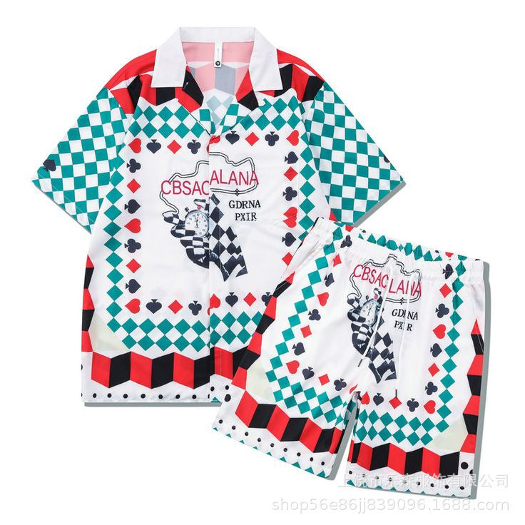 Beach Men And Women Short Sleeve Shirt Outfit