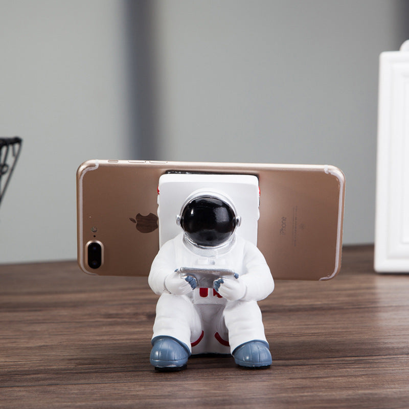 Simple Astronaut Mobile Phone Stand Student Desktop Holder Cute Spaceman Cell Phone Holder Creative Gift Small Desk Decoration null