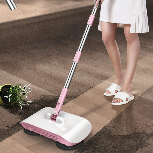 Hand Push Sweeper Household Broom Dustpan Mop Floor All-in-one Machine Gift Mop Sweeper null