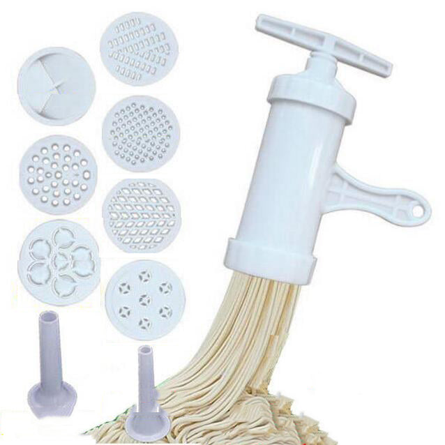 Manual Noodle Maker Press Pasta Maker Machine Crank Cutter Cookware With 5 Pressing Molds Making Spaghetti Kitchen Cooking Tools with molds