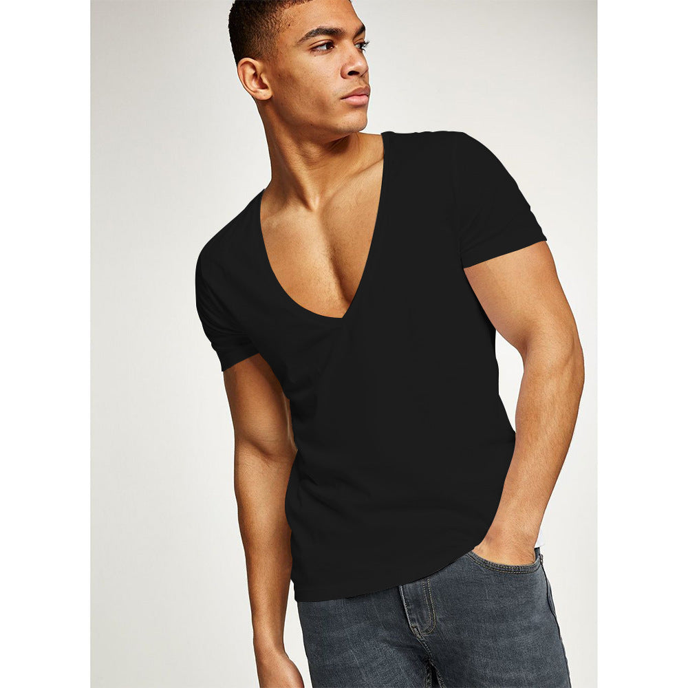 Fitness Sports And Leisure Deep V-neck T-shirt null