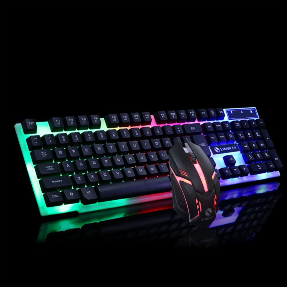 GTX300 Gaming CF LOL Gaming Keyboard Mouse Glowing Set null