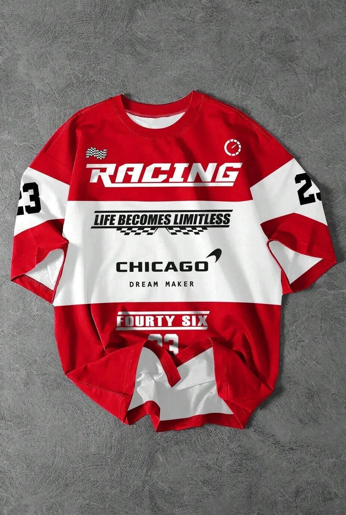 3D Digital Printed Round Neck Short Sleeve