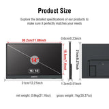 14 Inch Portable Touch Monitor Non - touch optional 16:10 400cd/m2 Gaming Computer Expand Display For XBox PS4/5 Switch Loptop Non - Touch Version 14 Inch Portable Touch Monitor Non - touch optional 16:10 400cd/m2 Gaming Computer Expand Display For XBox PS4/5 Switch Loptop - shop_name