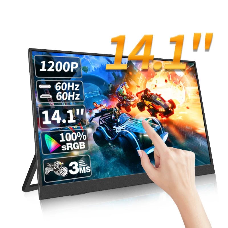 14.1 Inch Touch Screen Portable Monitor 100%sRGB 400cd/m2 Gaming Computer Expand Display For XBox PS4/ 5 Switch Loptop B141 - SZF06L6 - T 14.1 Inch Touch Screen Portable Monitor 100%sRGB 400cd/m2 Gaming Computer Expand Display For XBox PS4/ 5 Switch Loptop - shop_name