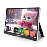 14.1 inch Touch Screen Portable Monitor IPS Second Game Screen Extended Display for Laptop with Bracket For xbox/raspberry Pi Non - Touch Version 14.1 inch Touch Screen Portable Monitor IPS Second Game Screen Extended Display for Laptop with Bracket For xbox/raspberry Pi - shop_name
