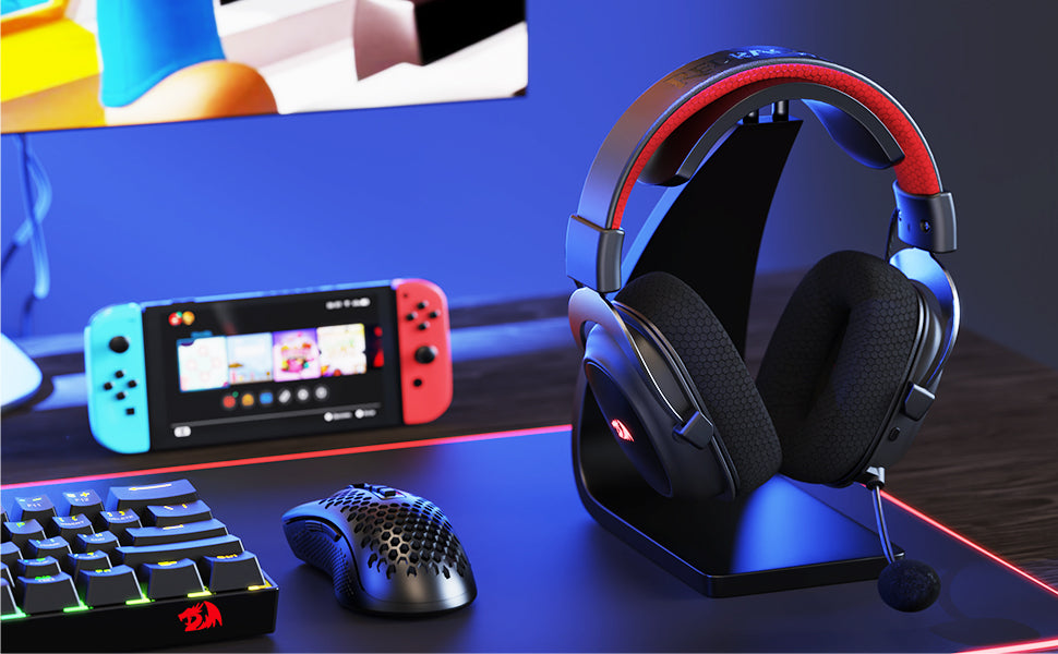 Redragon H510 PRO Zeus-X RGB Wireless Gaming Headset 7.1 Surround Sound 53MM Audio Drivers  Multi Platforms Headphone