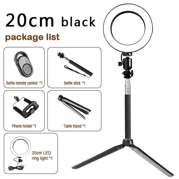 Compatible with Apple, Tripod Fill Light Live Bracket Beauty Light Set Ring Light null