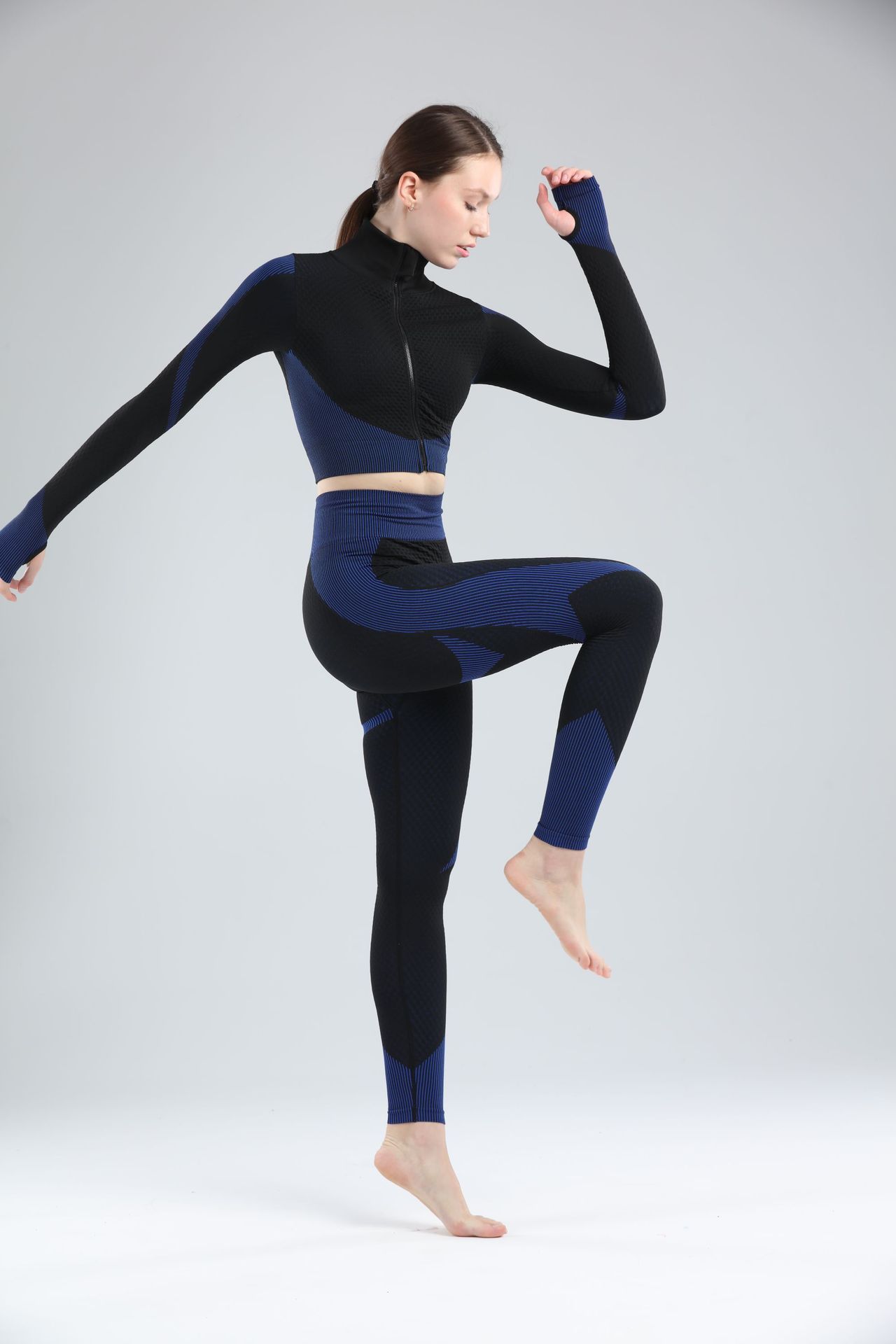 Yoga sets female sport gym suit null