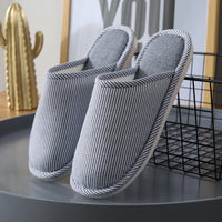 Household Stripes Home Indoor Non Slip Cotton Slippers
