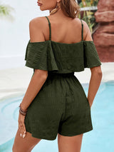 Elegant Solid Color Off-the-shoulder Jumpsuit