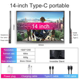 14inch Portable Monitor Touch Ultra - thin 1200P IPS USB - C HDMI External Second Screen for Laptop PC Cell Phone Switch PS4/5 Xbox Without Touch 14inch Portable Monitor Touch Ultra - thin 1200P IPS USB - C HDMI External Second Screen for Laptop PC Cell Phone Switch PS4/5 Xbox - shop_name