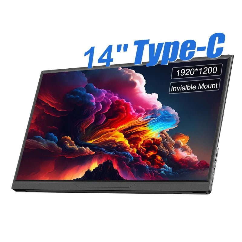 14inch Portable Monitor Touch Ultra - thin 1200P IPS USB - C HDMI External Second Screen for Laptop PC Cell Phone Switch PS4/5 Xbox Without Touch 14inch Portable Monitor Touch Ultra - thin 1200P IPS USB - C HDMI External Second Screen for Laptop PC Cell Phone Switch PS4/5 Xbox - shop_name