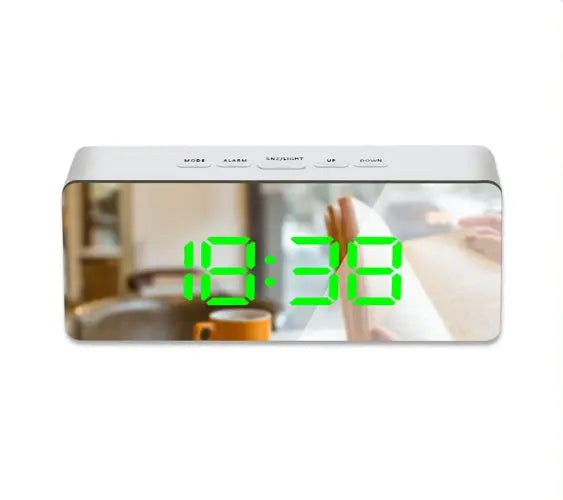 Digital LED multi-function mirror clock null