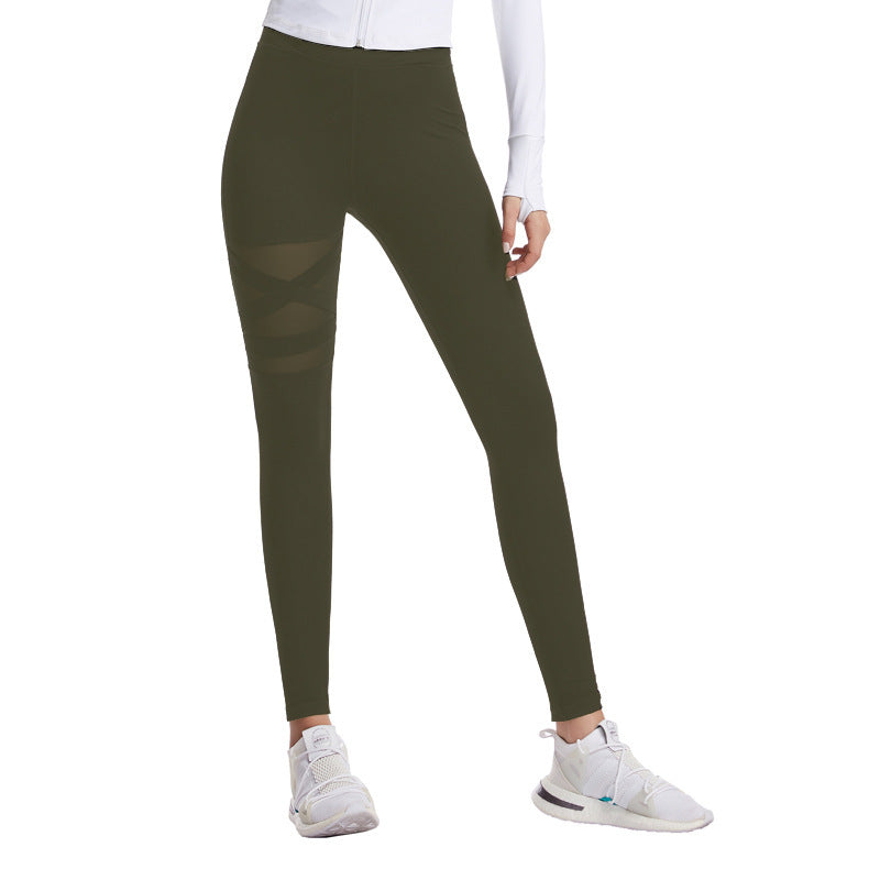 Gym Leggings Cross High Waist Yoga Pants null