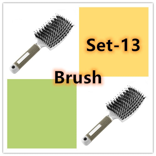 Hairbrush Anti Klit Brushy Haarborstel Women Detangler Hair Brush Bristle Nylon Scalp Massage  Teaser Hair Brush Comb null