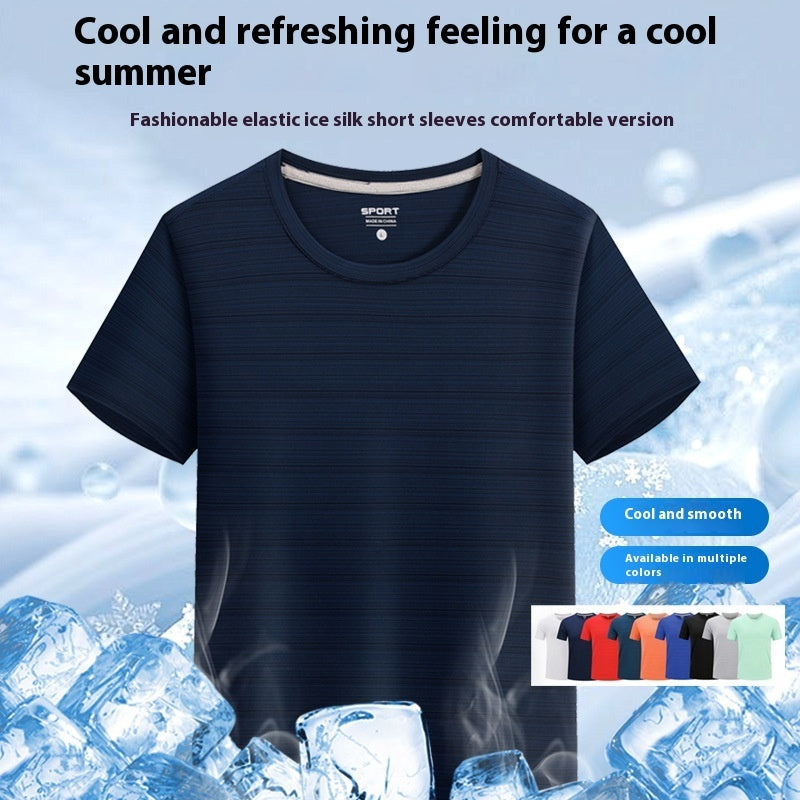 Crystal Silk Round Neck Quick-drying T-shirt