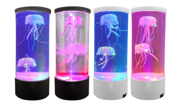 LED Jellyfish Aquarium Lamp Night Light USB Powered null