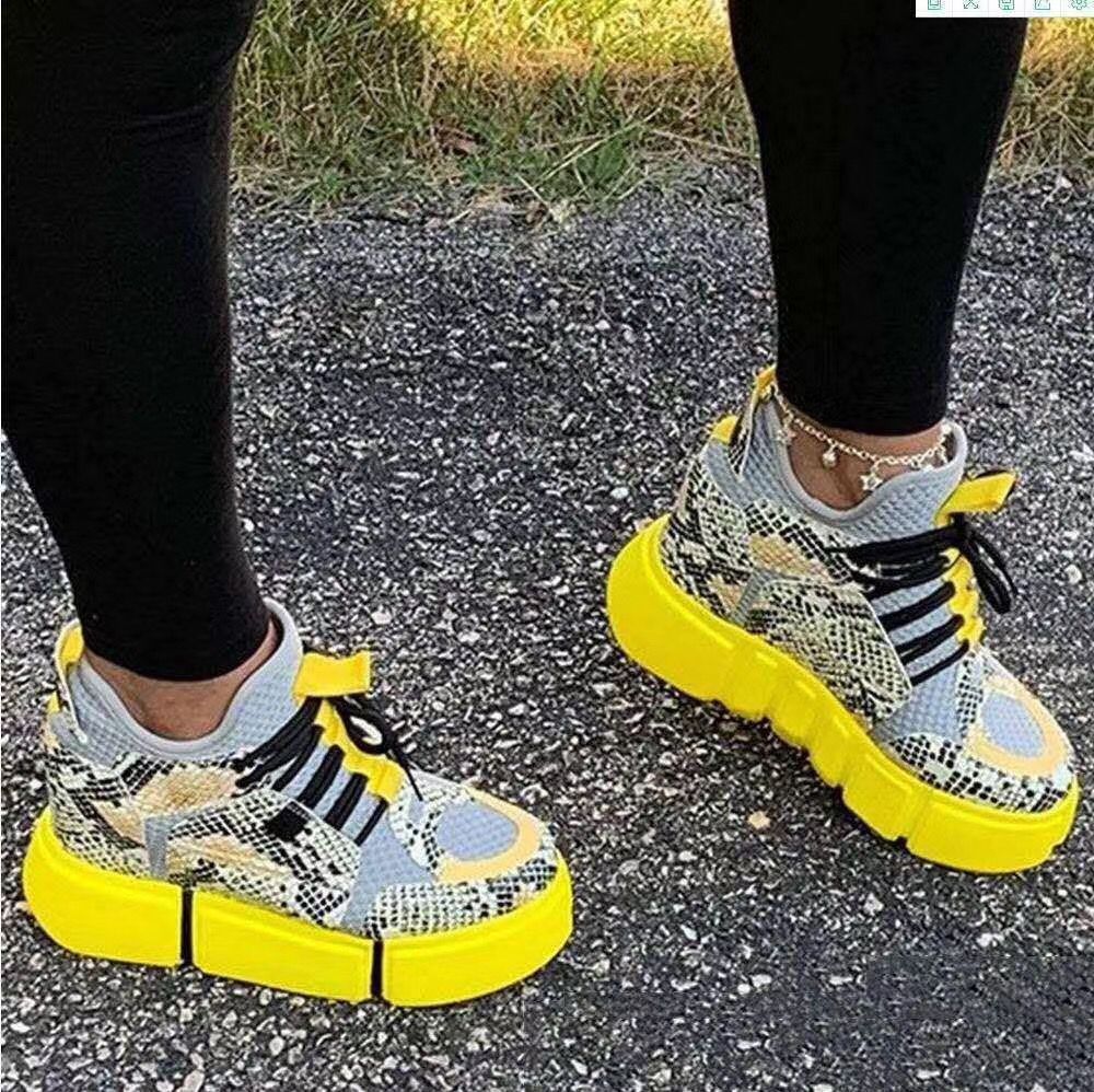 Sports style flat-bottom lace-up casual shoes shoes null